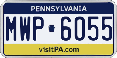 PA license plate MWP6055