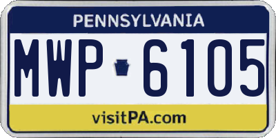 PA license plate MWP6105