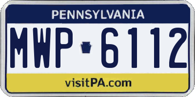 PA license plate MWP6112