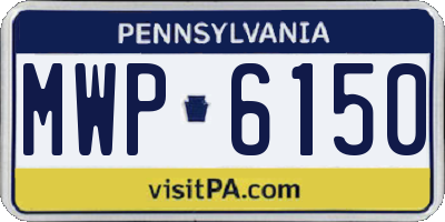 PA license plate MWP6150