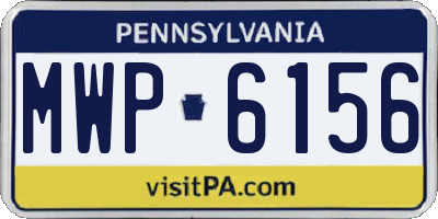 PA license plate MWP6156
