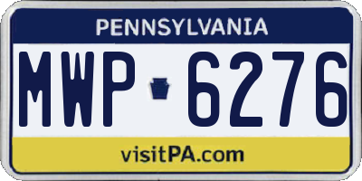 PA license plate MWP6276