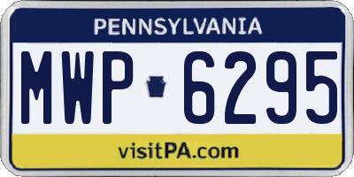 PA license plate MWP6295