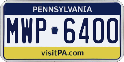PA license plate MWP6400
