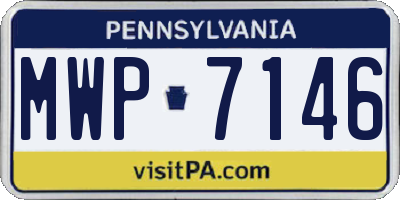 PA license plate MWP7146