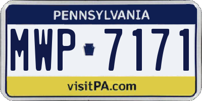 PA license plate MWP7171