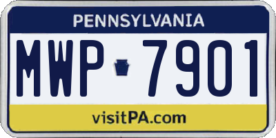 PA license plate MWP7901