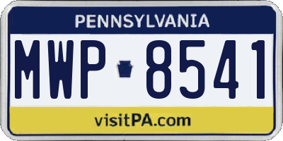 PA license plate MWP8541