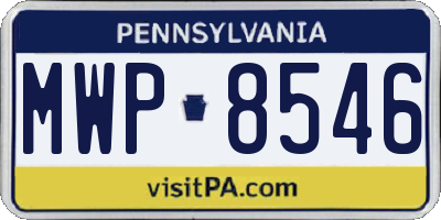 PA license plate MWP8546