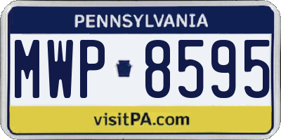 PA license plate MWP8595