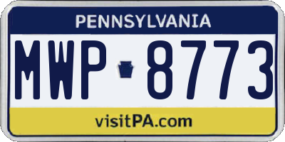 PA license plate MWP8773