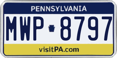 PA license plate MWP8797