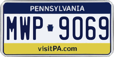 PA license plate MWP9069