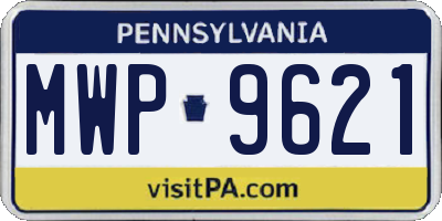 PA license plate MWP9621