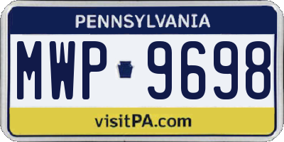 PA license plate MWP9698