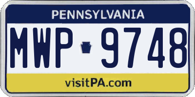 PA license plate MWP9748