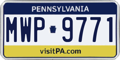 PA license plate MWP9771