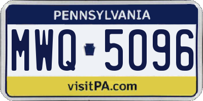 PA license plate MWQ5096