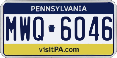 PA license plate MWQ6046