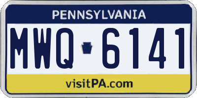 PA license plate MWQ6141