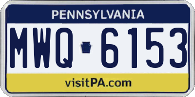 PA license plate MWQ6153