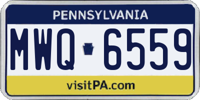 PA license plate MWQ6559