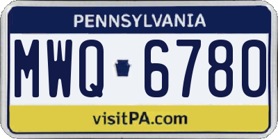 PA license plate MWQ6780
