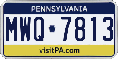 PA license plate MWQ7813