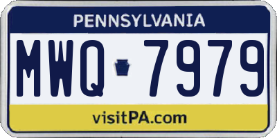 PA license plate MWQ7979