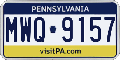 PA license plate MWQ9157
