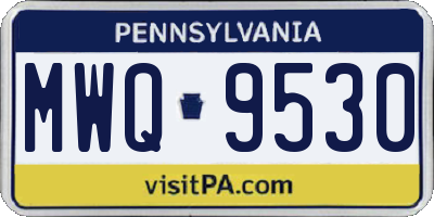 PA license plate MWQ9530