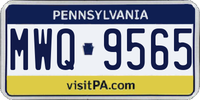PA license plate MWQ9565