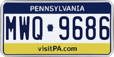 PA license plate MWQ9686