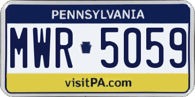 PA license plate MWR5059