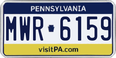 PA license plate MWR6159