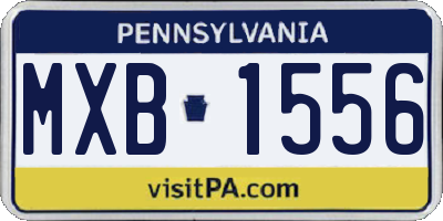 PA license plate MXB1556
