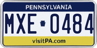 PA license plate MXE0484