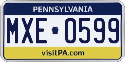 PA license plate MXE0599