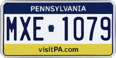 PA license plate MXE1079