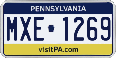 PA license plate MXE1269