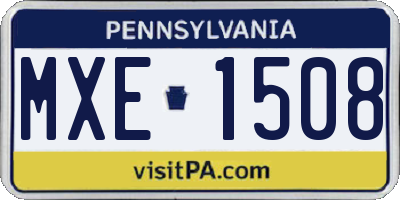 PA license plate MXE1508