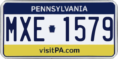 PA license plate MXE1579
