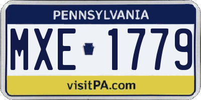 PA license plate MXE1779