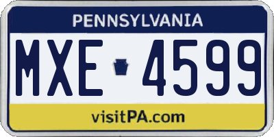 PA license plate MXE4599