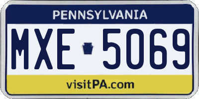 PA license plate MXE5069