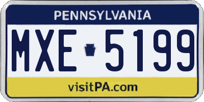 PA license plate MXE5199