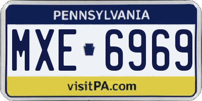 PA license plate MXE6969
