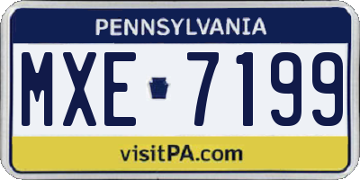 PA license plate MXE7199