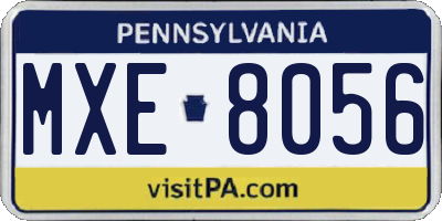 PA license plate MXE8056