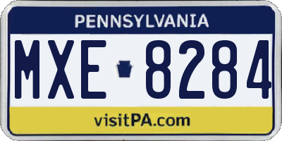 PA license plate MXE8284